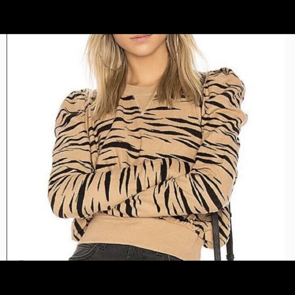 Free People Zaza Zebra Sweatshirt